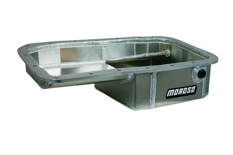 Moroso Acura/Honda 1.6L B16A3 Kicked Out Drag Race Baffled 5qt 5-5/8in Aluminum Oil Pan - eliteracefab.com