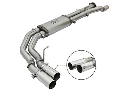 aFe POWER Rebel Series 3in 409 SS Cat Back Exhaust w/ Polished Tips 17 Ford F-150 Raptor V6-3.5L aFe