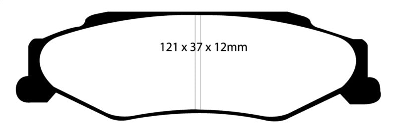 EBC 03-04 Cadillac XLR 4.6 Redstuff Rear Brake Pads - eliteracefab.com