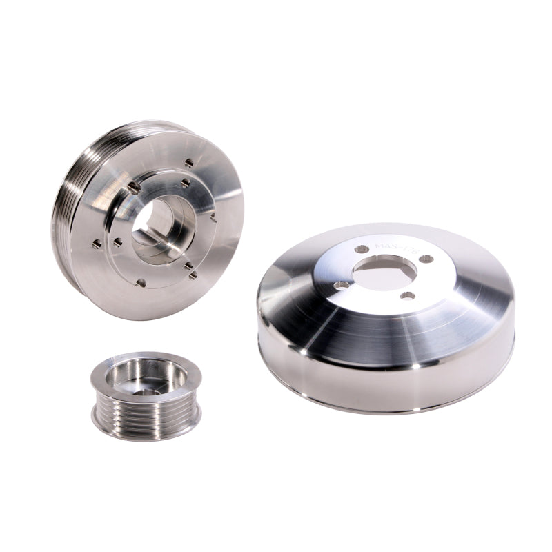 BBK 97-04 Ford F150 Expedition 4.6 5.4 Underdrive Pulley Kit - Lightweight CNC Billet Aluminum (3pc) - eliteracefab.com