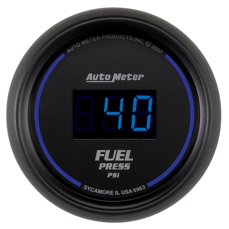 Autometer 52.4mm 1-100 PSI Black Digital Fuel Pressure Gauge 6963