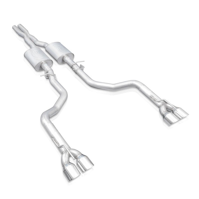 Stainless Works 15-19 Dodge Challenger 6.2L/6.4L Hemi 3in Legend Catback X-Pipe w/4in Quad Tips Stainless Works
