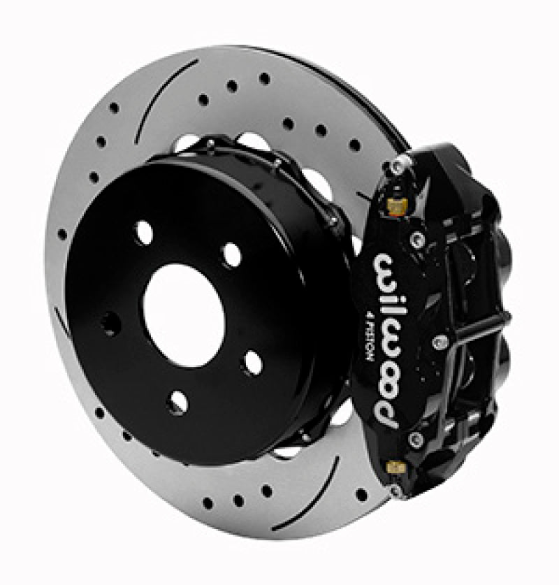 Wilwood 2020+ Jeep Gladiator Narrow Superlite 4R Rear Drill & Slot. Brake Kit 14.00in Black w/ Lines Wilwood