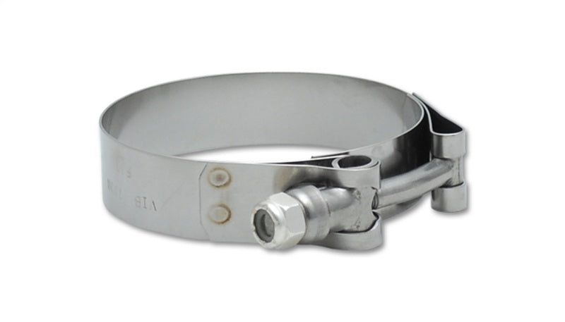Vibrant SS T-Bolt Clamps Pack of 2 Size Range: 1.49in to 1.84in O.D. For use w/ 1.25in I.D. coupling - eliteracefab.com