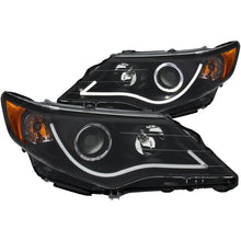 Load image into Gallery viewer, ANZO USA Toyota Camry Projector Headlights W/ Halo Black; 2012-2013 - eliteracefab.com