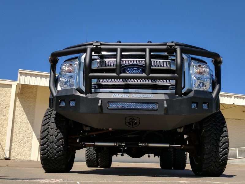 Road Armor 11-16 Ford F-250 Stealth Front Bumper w/Intimidator Guard - Tex Blk Road Armor