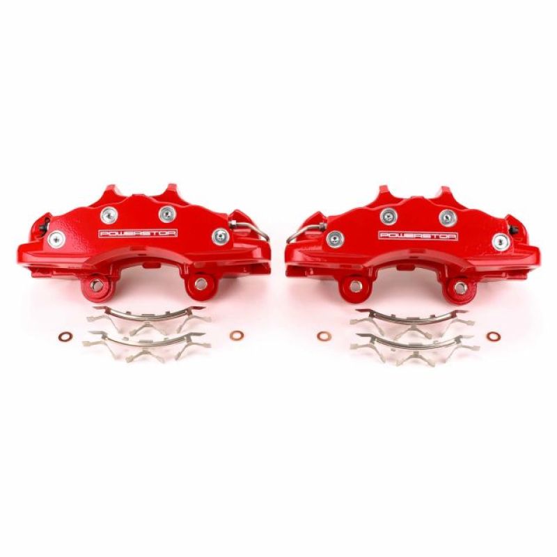 Power Stop 06-13 Chevrolet Corvette Front Red Calipers - Pair - eliteracefab.com