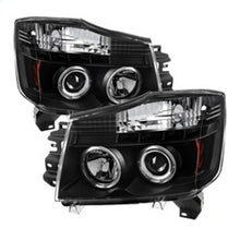 Load image into Gallery viewer, Spyder Nissan Titan 04-14/Armada 04-07 Projector Headlights LED Halo LED Blk PRO-YD-NTI04-HL-BK - eliteracefab.com