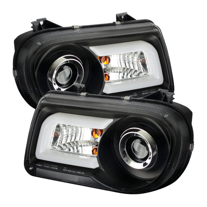 Spyder Chrysler 300C 05-10 Projector Headlights LED DRL Black High/Low H7 PRO-YD-C300C-DRL-BK - eliteracefab.com