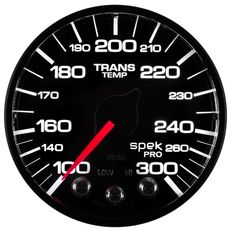 Autometer Spek-Pro 52.4mm 100-300 Deg F Digital Stepper Motor Trans Temp Gauge P342328