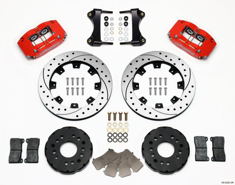 Wilwood Dynapro Radial Front Kit 12.19in Drilled Red 95-99 Mitsubishi Eclipse (*Line Kit Needed*) - eliteracefab.com
