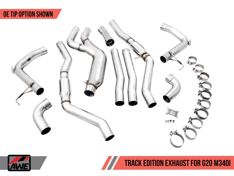 AWE Tuning 2019+ BMW M340i (G20) Non-Resonated Touring Edition Exhaust (Use OE Tips) - eliteracefab.com