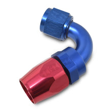 Load image into Gallery viewer, Russell Performance -6 AN Red/Blue 120 Degree Full Flow Swivel Hose End (With 9/16in Radius)