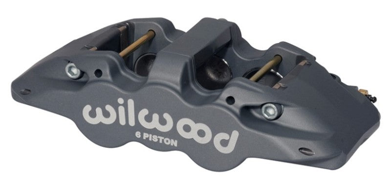 Wilwood Caliper-Aero6-R/H - Black Anodize (.80 Thk Pad) 1.62/1.12/1.12in Pistons 1.25in Disc Wilwood