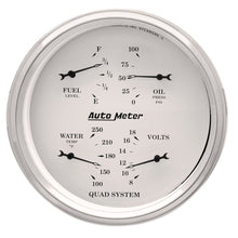 Load image into Gallery viewer, AutoMeter Gauge Quad 5in. 240 Ohm(e) to 33 Ohm(f) Elec Old Tyme White