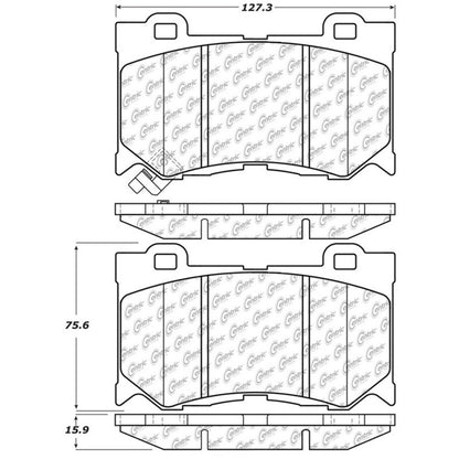 StopTech Street Touring 09-13 Infiniti FX35/FX37/FX45/FX50/08-13 G37 Front Brake Pads - eliteracefab.com