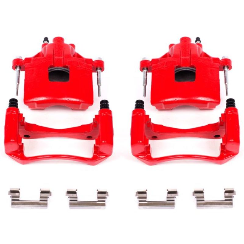 Power Stop 00-05 Buick LeSabre Front Red Calipers w/Brackets - Pair - eliteracefab.com