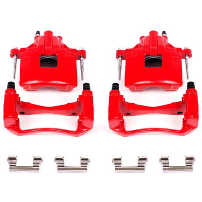 Power Stop 00-05 Buick LeSabre Front Red Calipers w/Brackets - Pair - eliteracefab.com