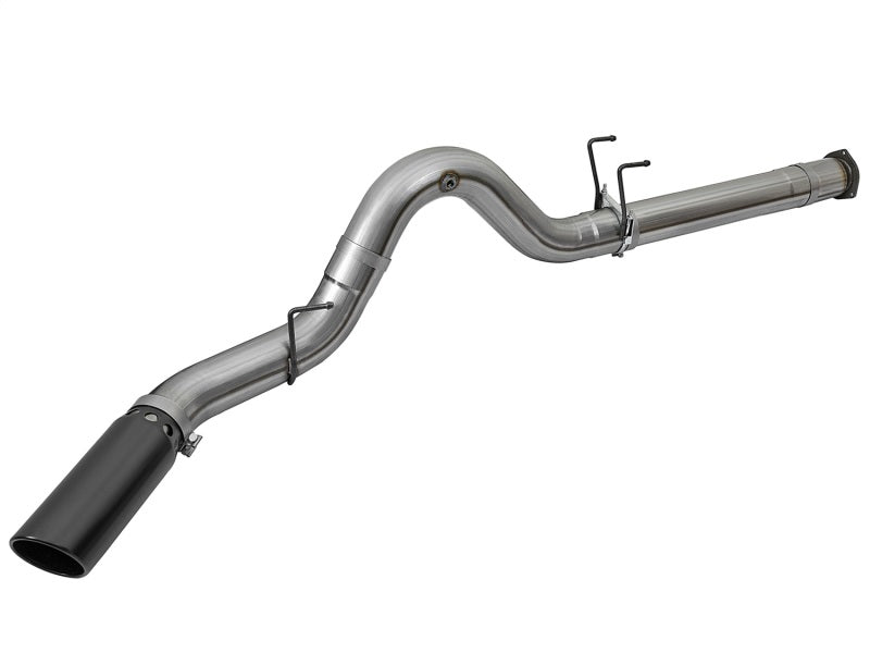 aFe Large Bore-HD 5in DPF Back 409 SS Exhaust System w/Black Tip 2017 Ford Diesel Trucks V8 6.7L(td) - eliteracefab.com