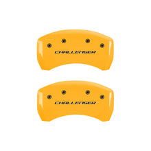 Load image into Gallery viewer, MGP 4 Caliper Covers Engraved F &amp; R Block/Challenger Yellow Finish Black Char 2006 Dodge Charger MGP