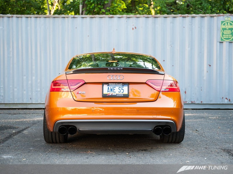 AWE Tuning Audi B8.5 S5 3.0T Track Edition Exhaust - Diamond Black Tips (102mm) - eliteracefab.com