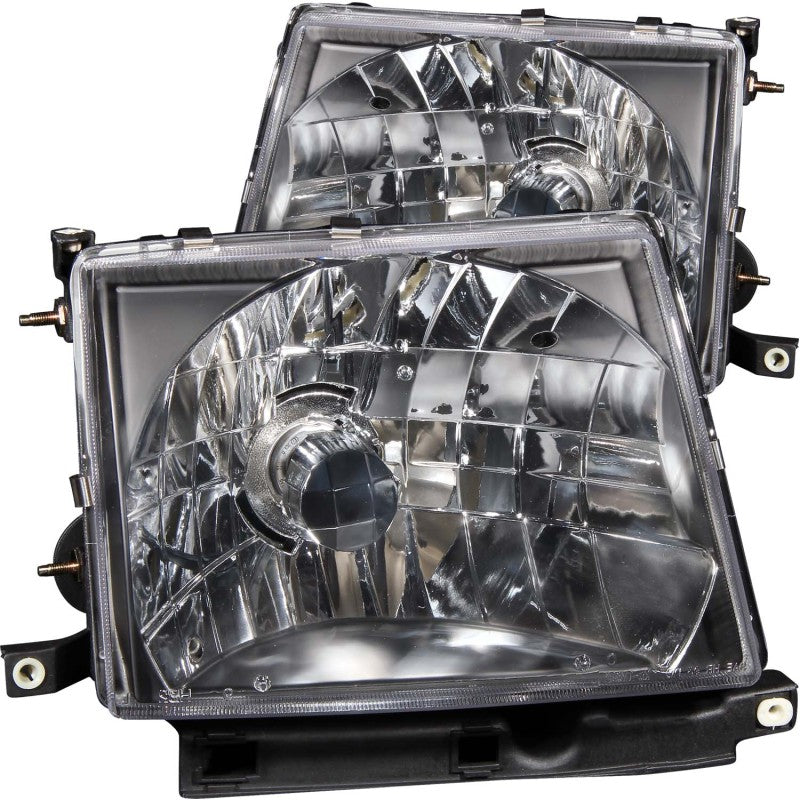 ANZO USA Toyota Tacoma Crystal Headlights Black; 1997-2000 - eliteracefab.com