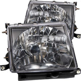 ANZO USA Toyota Tacoma Crystal Headlights Black; 1997-2000