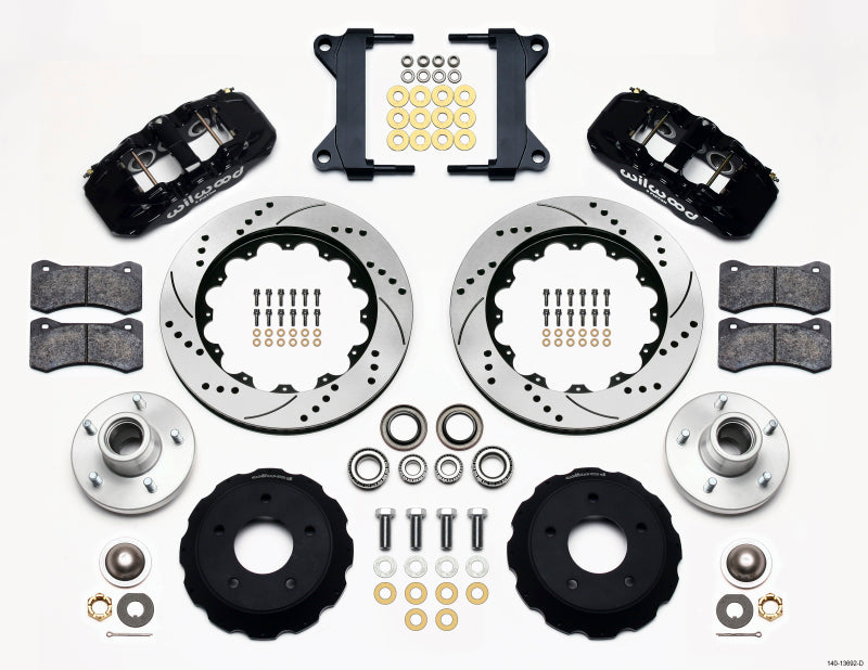 Wilwood AERO6 Front Hub Kit 14.00 Drilled Chevy C-10 60-87 CPP Drop Spindle Wilwood