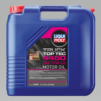 LIQUI MOLY 20L Top Tec Truck 4450 Motor Oil 15W40