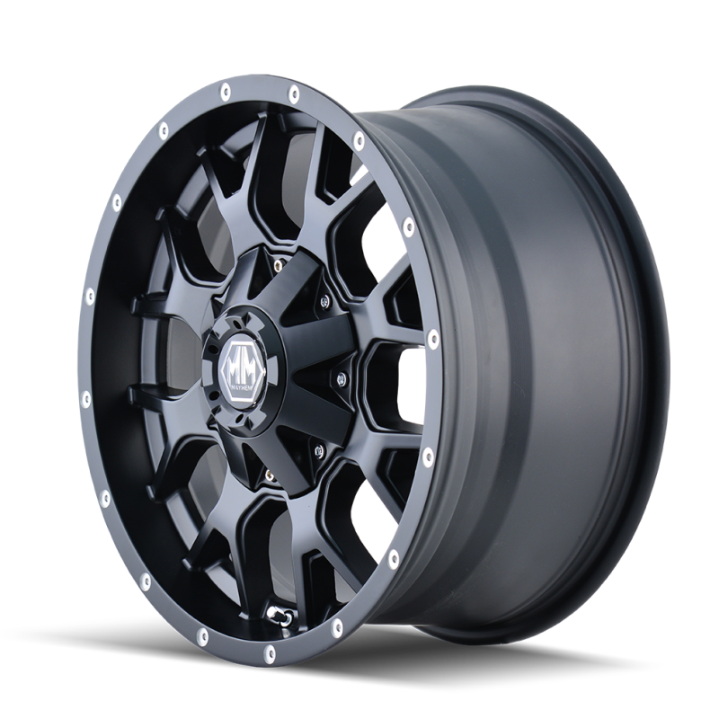 Mayhem 8015 Warrior 17x9 / 8x165.1 BP / -12mm Offset / 130.8mm Hub Matte Black Wheel