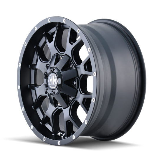Mayhem 8015 Warrior 17x7.5 / 5x110 BP / 30mm Offset / 72.62mm Hub Matte Black Wheel Mayhem
