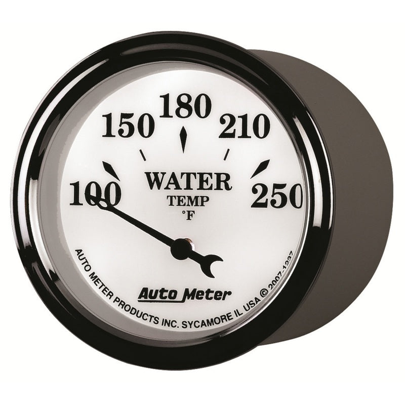 AutoMeter Gauge Water Temp 2-1/16in. 250 Deg. F Elec Old Tyme White II