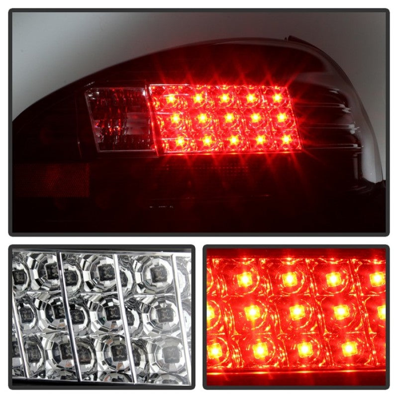 Spyder Pontiac Grand Prix 97-03 LED Tail Lights Black ALT-YD-PGP97-LED-BK - eliteracefab.com