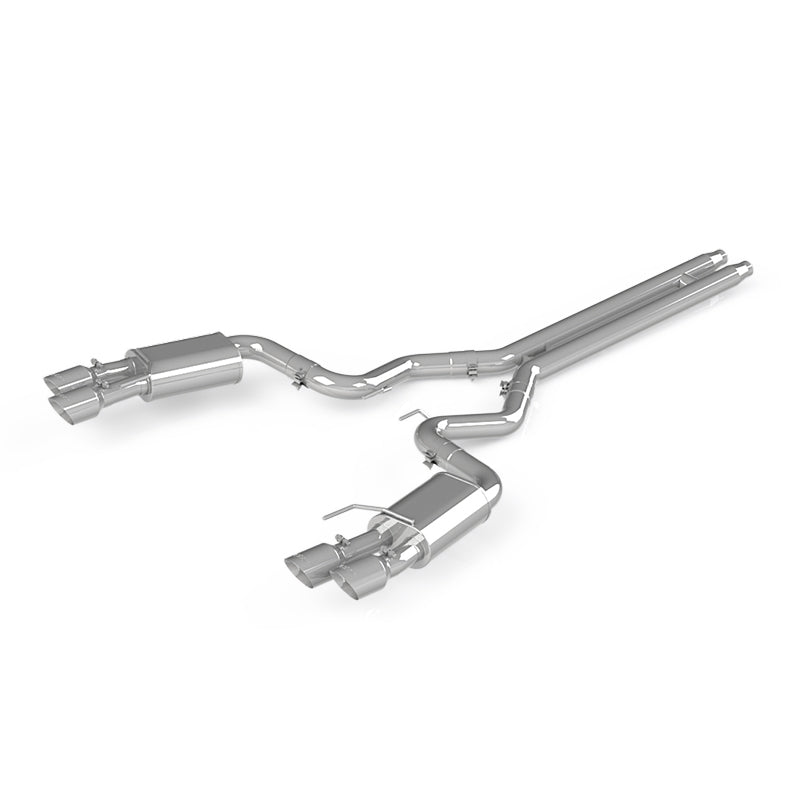 MBRP 18-19 Ford Mustang GT 5.0 3in Dual Split Rear Cat Back w/ Quad 4.0in Dual Wall Tips- T304 - eliteracefab.com