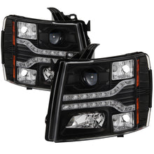 Load image into Gallery viewer, Spyder Chevy Silverado 1500 07-13 V2 Projector Headlights - LED DRL - Black PRO-YD-CS07V2-DRL-BK - eliteracefab.com