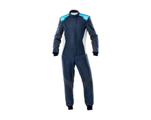 Load image into Gallery viewer, OMP One Evo X Overall Navy Blue/Cyan - Size 56 (Fia 8856-2018)