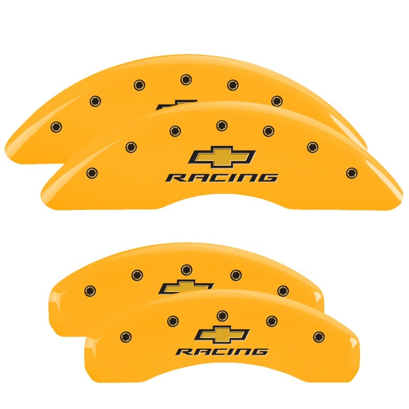 MGP 4 Caliper Covers Engraved Front & Rear MGP Yellow finish black ch MGP