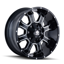 Load image into Gallery viewer, Mayhem 8103 Fierce 17x9 / 6x135 BP / 18mm Offset / 106mm Hub Black w/ Milled Spokes Wheel