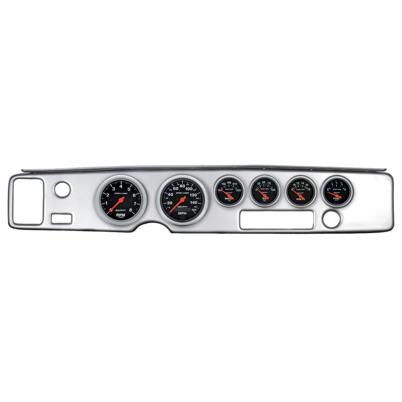 Autometer Sport-Comp 70-81 Firebird Dash Kit 6pc Tach / MPH / Fuel / Oil / WTMP / Volt 7028-SC