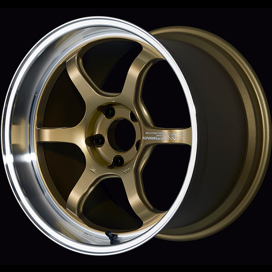 ADVAN Racing R6 18x11 +15 5x114.3 Wheel - Machining & Racing Brass Gold - YA68M15EMBZ