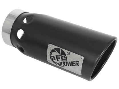 aFe Large Bore-HD 4in 409SS DPF-Back Exhaust System w/Black Tip 20 GM Diesel Trucks V8-6.6L (td) L5P aFe