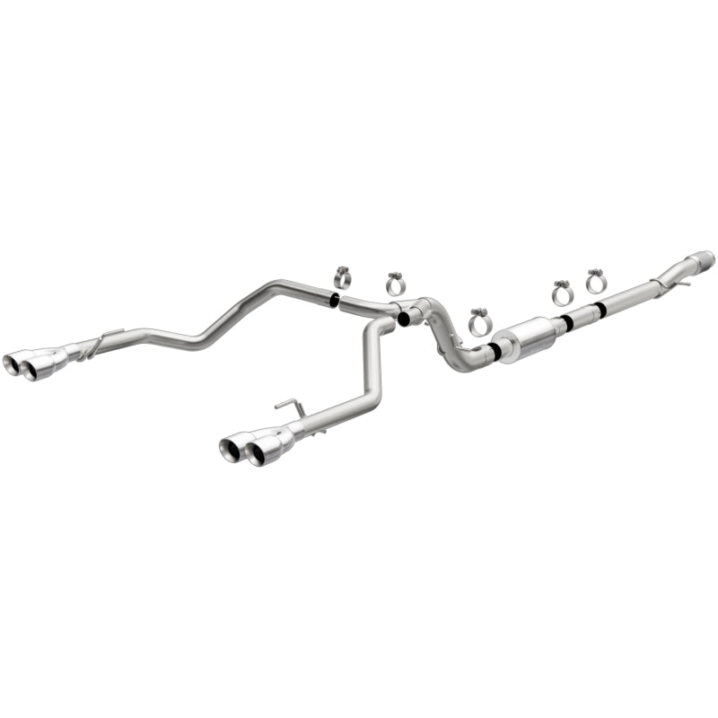 MagnaFlow 2019 Chevrolet Silverado 1500 Quad Exit Polished Stainless Cat-Back Exhaust - eliteracefab.com