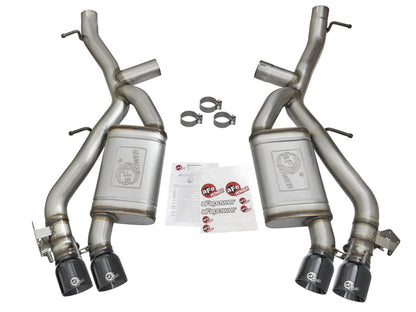 aFe MACHForce XP 3in 304 SS Axle-Back Exhaust Dual Exhaust (NPP) w/ Black Tips 16-17 Camaro SS V8 aFe