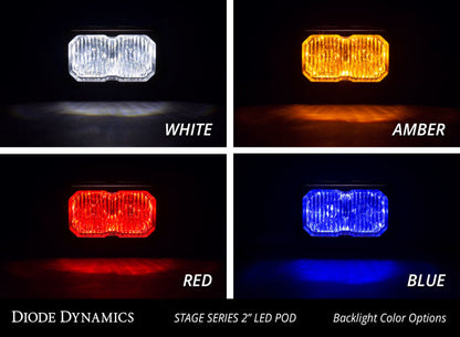 Diode Dynamics Stage Series 2 In LED Pod Sport - White Fog Flush ABL (Pair) Diode Dynamics
