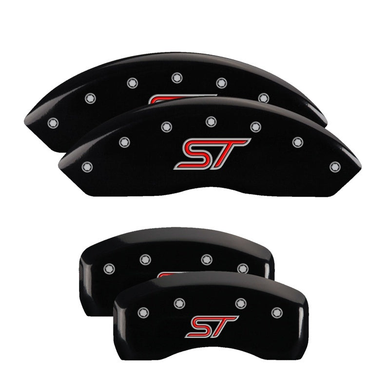 MGP 4 Caliper Covers Engraved Front & Rear ST Black finish silver ch MGP