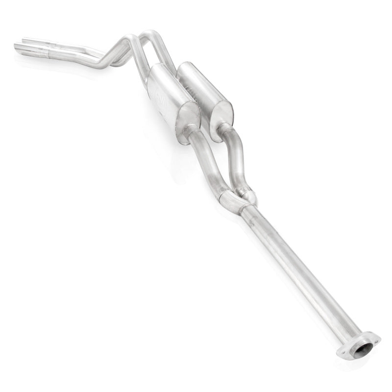 Stainless Works 2011-14 F-150 5.0L 3in Exhaust Y-Pipe S-Tube Mufflers Behind Passenger Rear Tire Ext Stainless Works