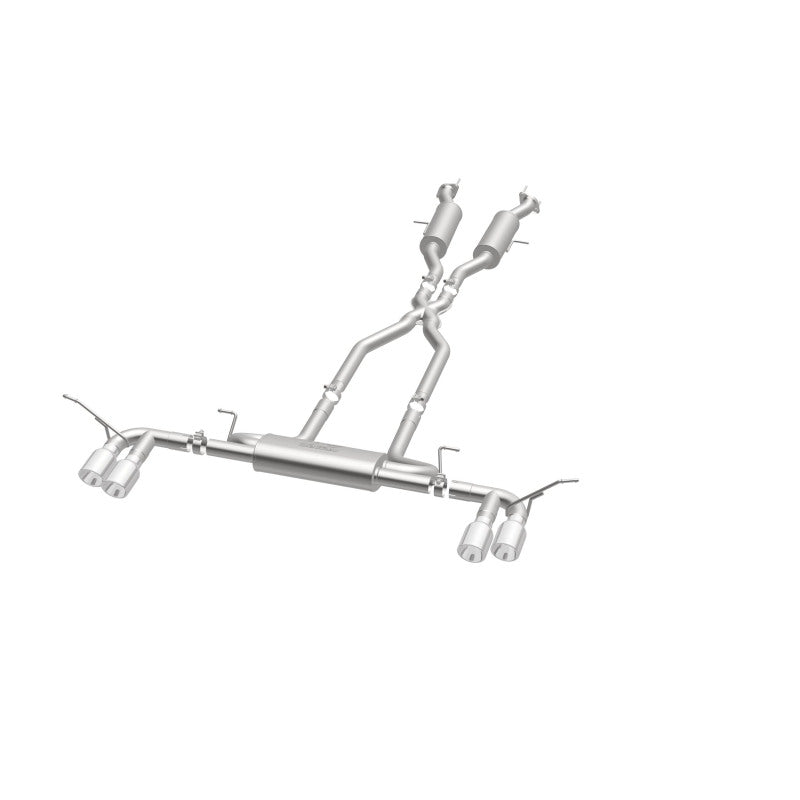 MagnaFlow Cat Back, SS, 2.5in, Quad Split Polish 4in tip 14-15 Jeep Grand Cherokee 3.6L/5.7L V6/V8 Magnaflow