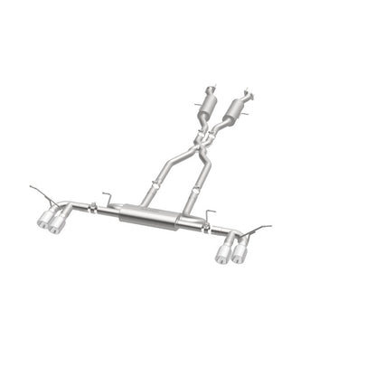 MagnaFlow Cat Back, SS, 2.5in, Quad Split Polish 4in tip 14-15 Jeep Grand Cherokee 3.6L/5.7L V6/V8 Magnaflow