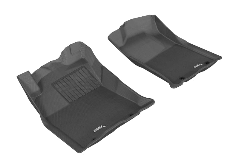 3D MAXpider 2012-2015 Toyota Tacoma Double Cab Kagu 1st Row Floormat - Black - eliteracefab.com