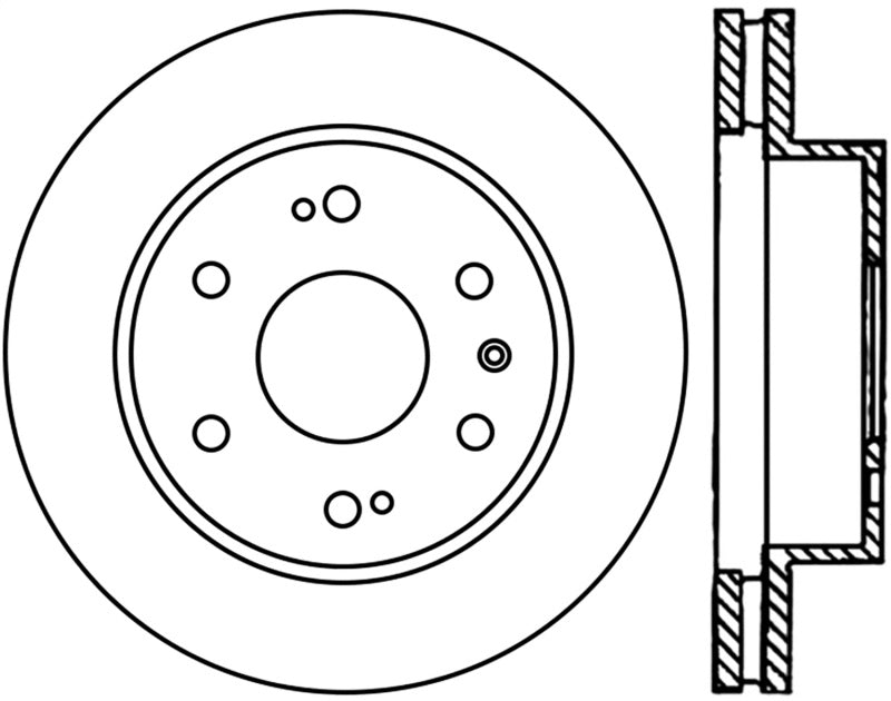 StopTech Power Slot 07-09 Cadillac Escalade / 05-09 Chevy Silverado Front Right Slotted CRYO Rotor Stoptech